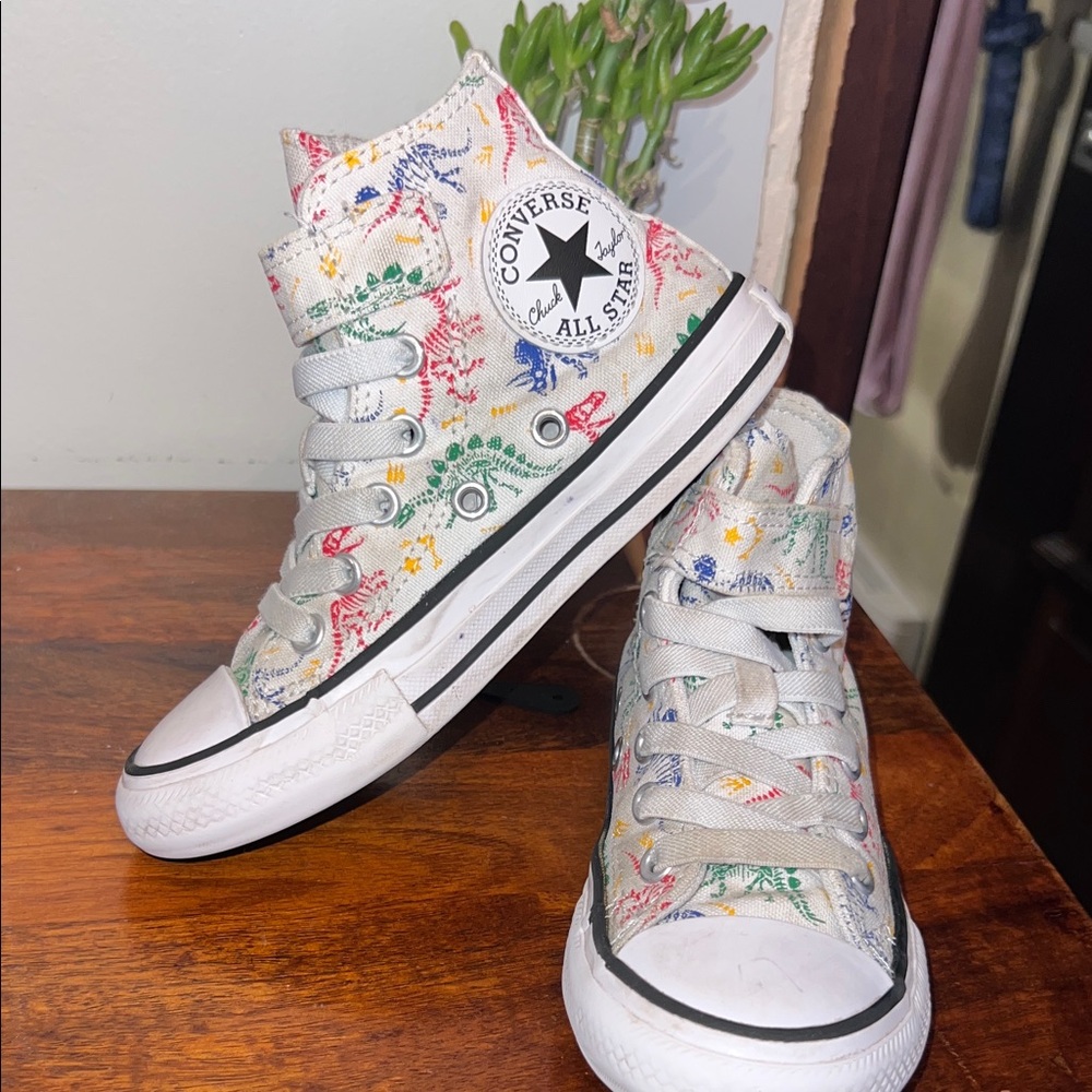 Converse Kids High-Tops - White with Colorful Pattern